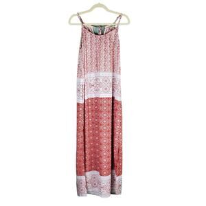 Knox Rose Women's Sleeveless Floral Maxi Boho Dress Pockets Size XS